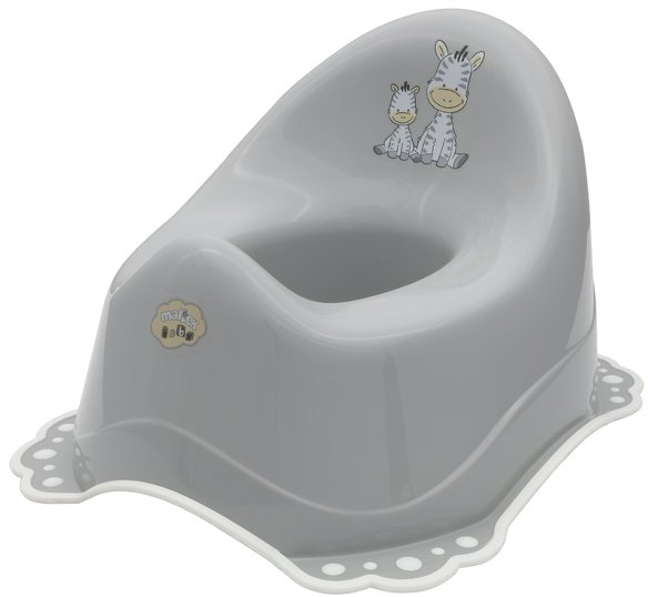 

Горшок Maltex Baby Зебра с нескользящими резинками Серый (3910461)