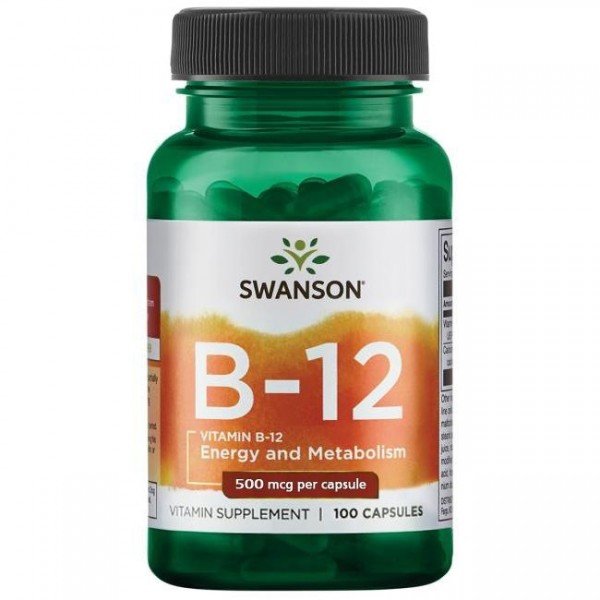 

Swanson Vitamin B-12 500 mcg Витамин В12 100 капсул