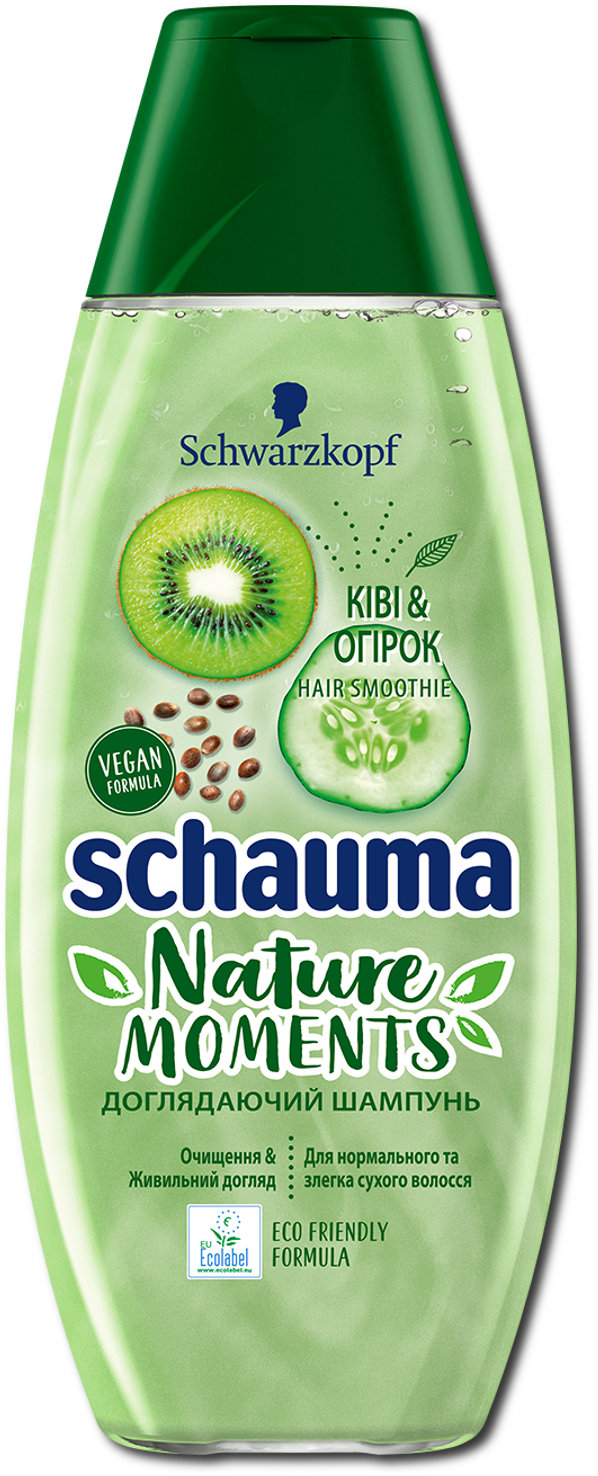 

Schwarzkopf Schauma Nature Moments Shampoo 400 ml Шампунь Смузи для нормальных и слегка сухих волос Киви и Огурец