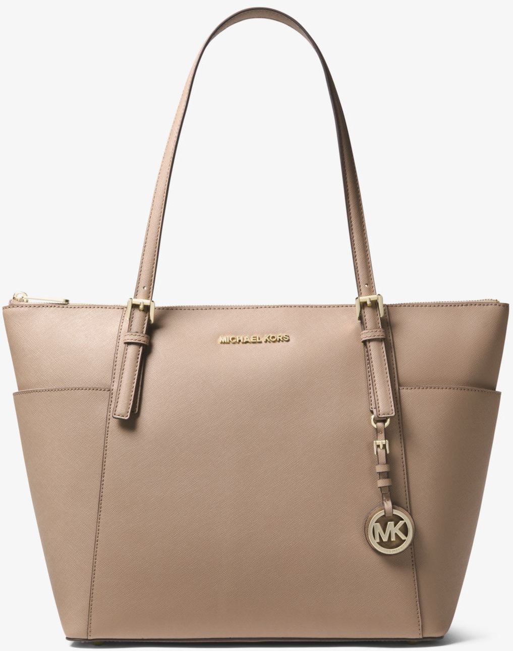 

Женская сумка тоут Michael Kors Jet Set Item темно-бежевая (30T8TTTT8L208)