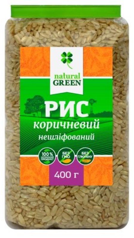 

Рис коричневый цельнозерновой нешлифованный, Natural Green, 400 г (WT3148)