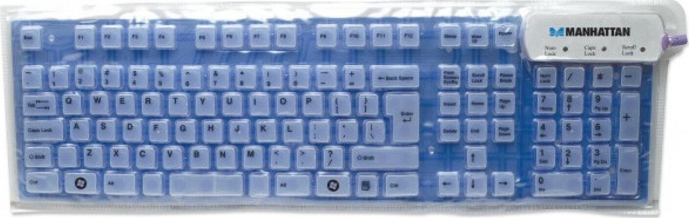 

Manhattan Roll-Up Keyboard Usb Blue (177573)