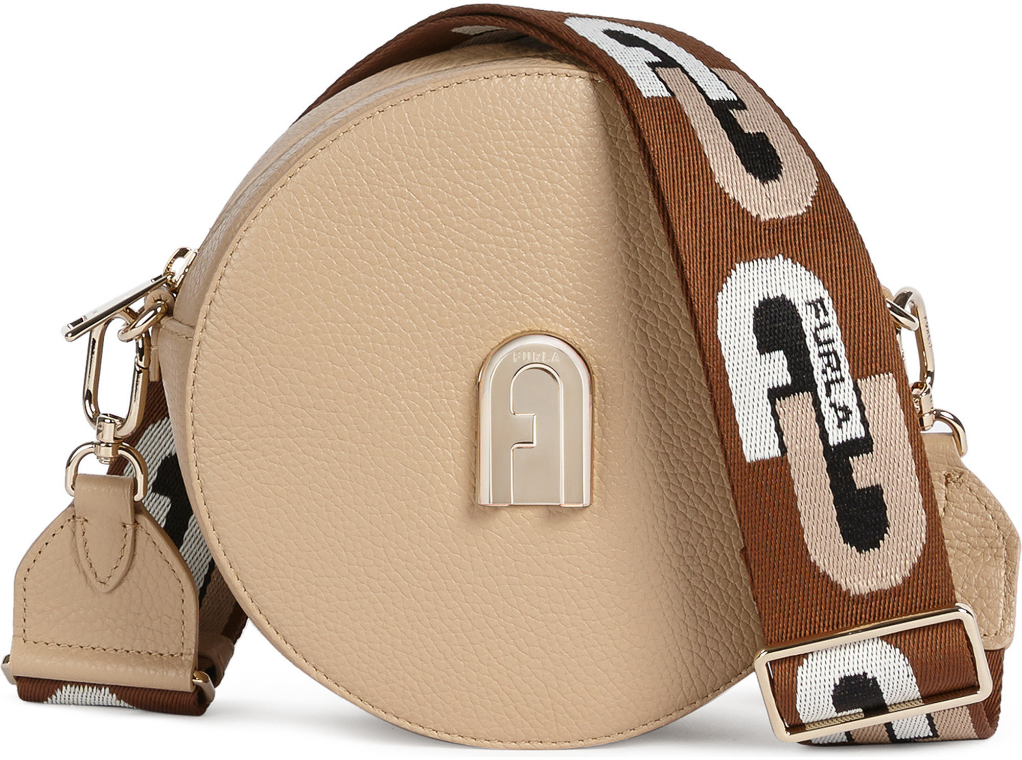 

Женская сумка кросс боди Furla Sleek Mini бежевая (1057277)