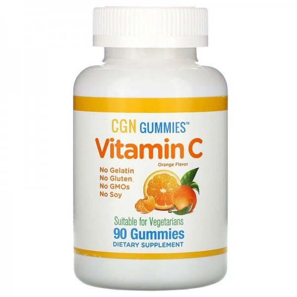 

California Gold Nutrition Vitamin C Gummies, Natural Orange Flavor, Gelatin Free, 90 Gummies (CGN-01092)