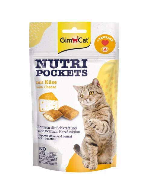 

Витаминные лакомства Gimborn GimCat Nutri Pockets для кошек Сыр и таурин 60 г (4002064400716)