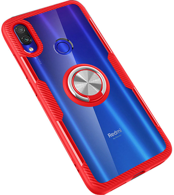 

Tpu Case Tpu Pc Deen CrystalRing Clear/Red for Xiaomi Redmi Note 7 / Redmi Note 7 Pro