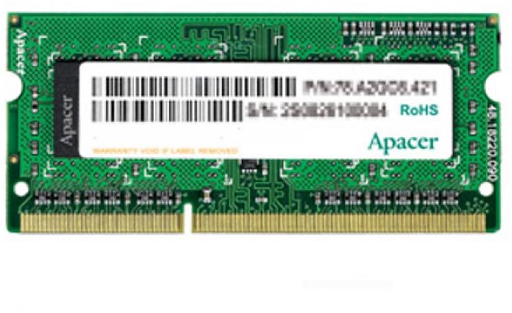 

Apacer 8 Gb SO-DIMM DDR3 1600 MHz (AS08GFA60CATBGC)