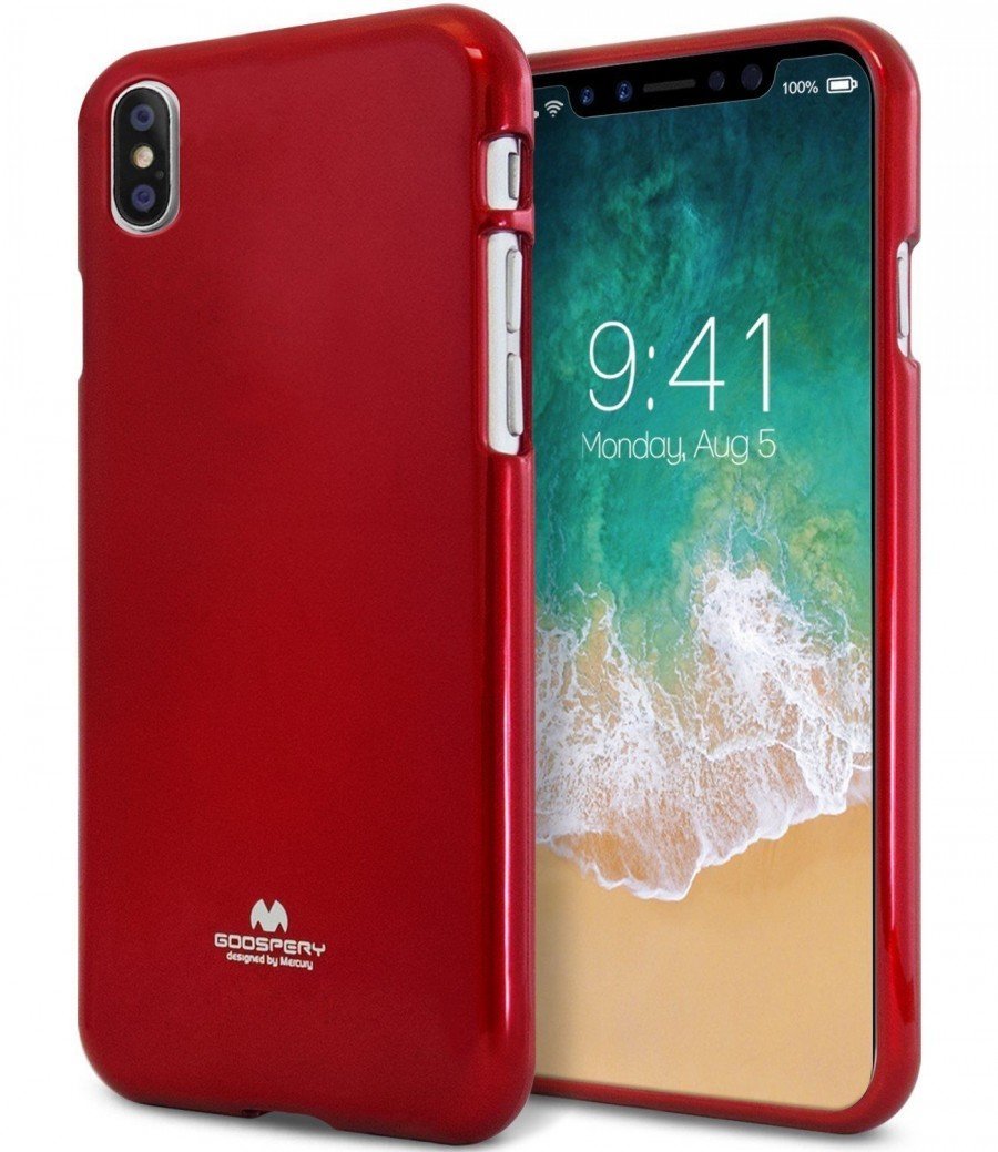 

Tpu Case Mercury Jelly Color Red for iPhone X/iPhone Xs