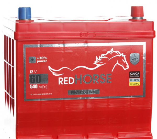 

Автомобильный аккумулятор Red Horse 6СТ-60 АзE Professional Asia