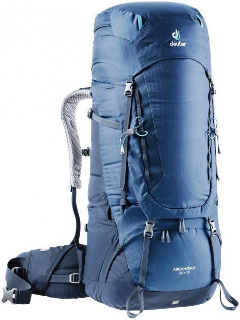 

Рюкзак Deuter Aircontact 65 + 10 цвет 3365 midnight-navy (3320519 3365)