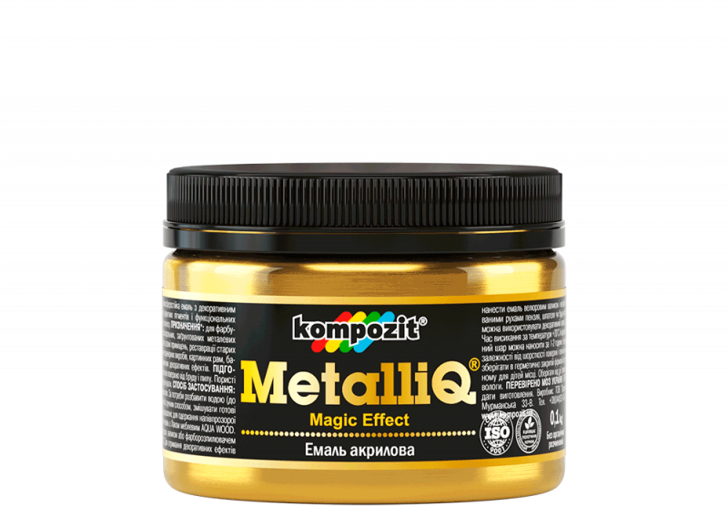 

Эмаль акриловая Kompozit Metalliq 0,5 кг Черная жемчужина Metalliq