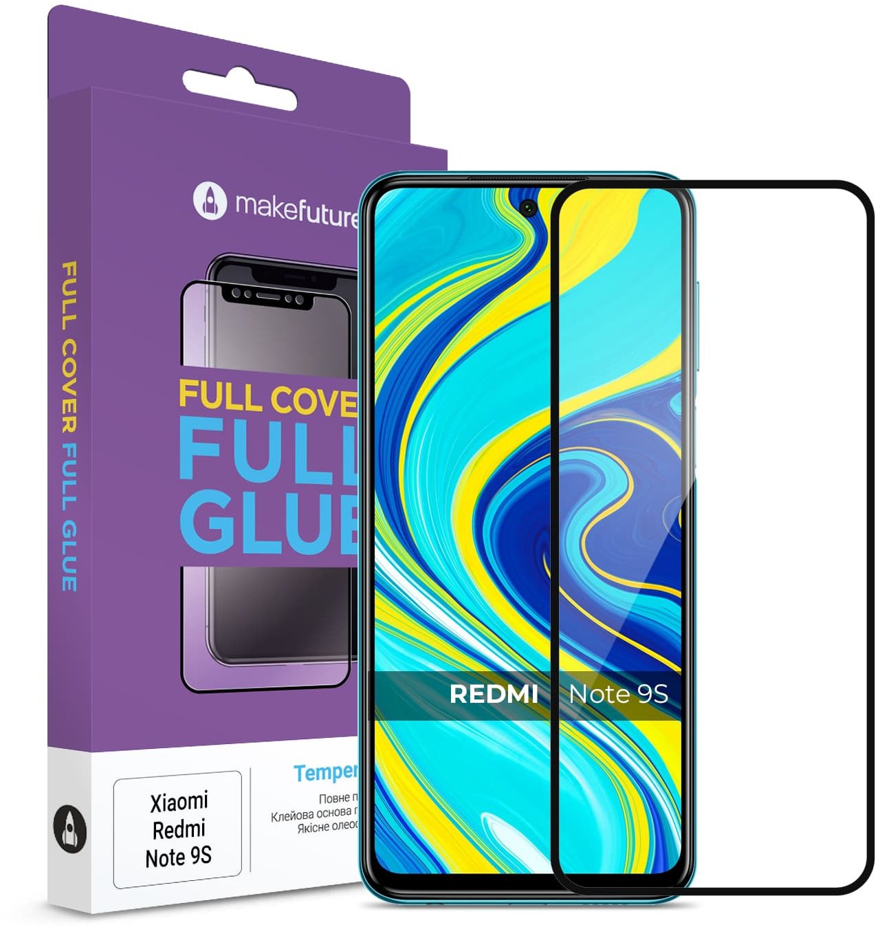 

MakeFuture Tempered Glass Full Cover Glue Black (MGF-XRN9S/MGF-XRN9P) for Xiaomi Redmi Note 9S/Note 9 Pro/Note 9 Pro Max