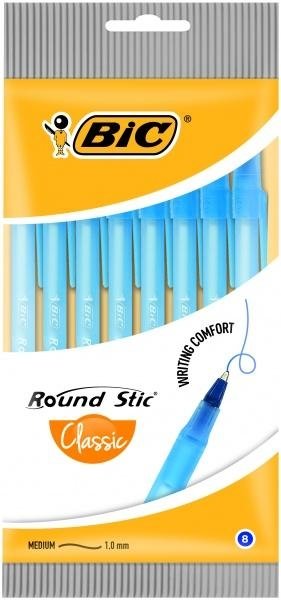 

Ручки шариковые Bic Round 8шт синяя (3086123399297)