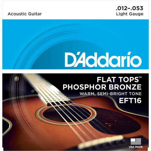 

Струны D`ADDARIO EFT16 Flat Tops Light 12-53