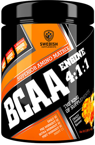 

Swedish Supplements Bcaa Engine 4:1:1 400 g /30 servings/ Сrazy mango