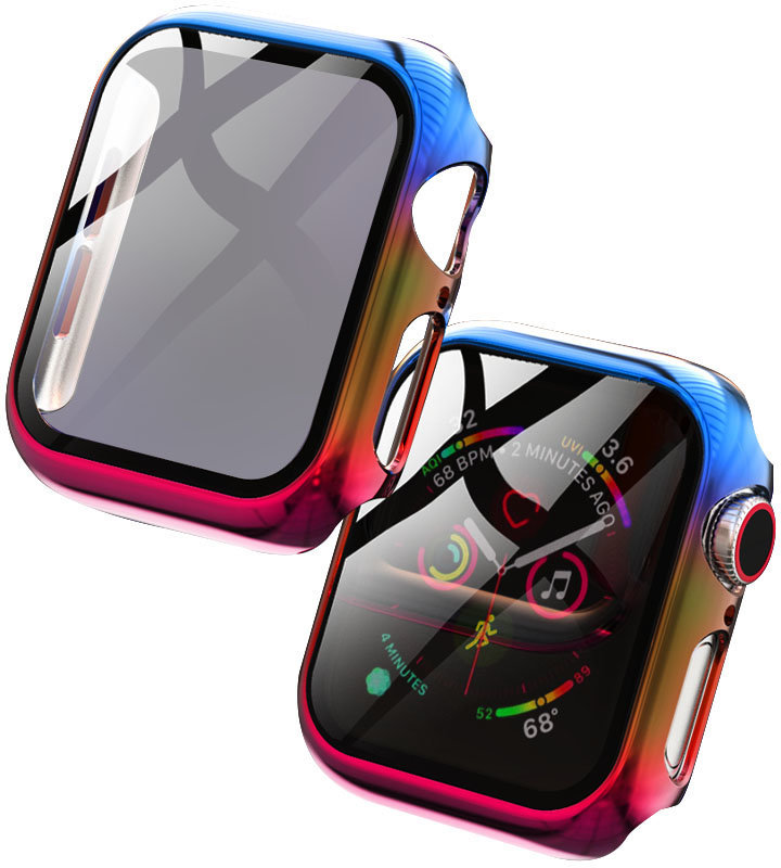 

Fashion Case with Tempered Glass Rainbow for Apple Watch 40mm