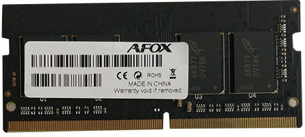 

Afox DDR4 4Gb 2400MHz Omc SO-DIMM (AFSD44EK2P)