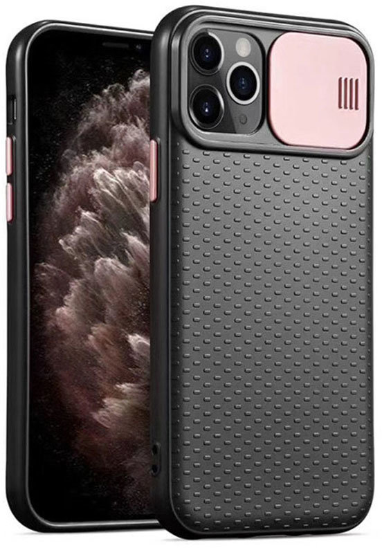 

Tpu Case Textured Point Camshield Black/Rose Gold for iPhone 11 Pro Max