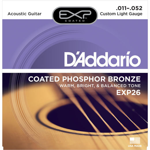 

Струны D`ADDARIO EXP26 Exp Phosphor Bronze Custom Light 11-52