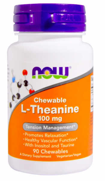 

Now Foods L-Theanine 100 mg L-Теанин 90 жевательных таблеток