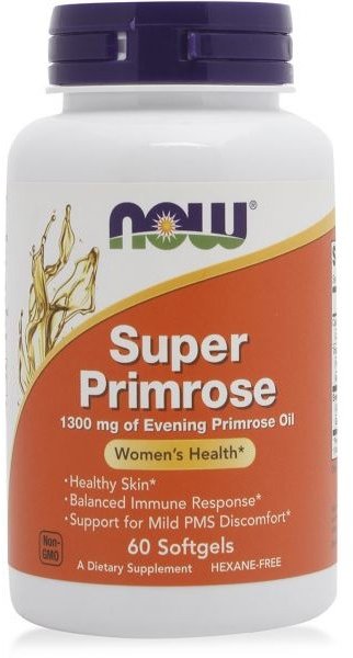 

Now Foods Super Primrose Evening Primrose Oil Масло вечерней примулы 60 гелевых капсул