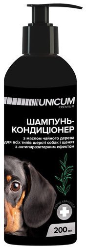 

Шампунь-кондиционер для собак Unicum Premium с маслом чайного дерева 200 мл (UN-020)