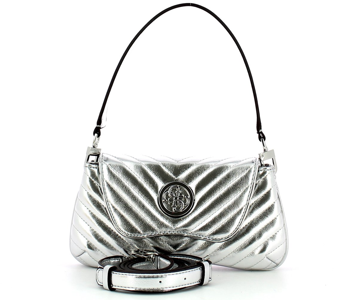 

Женская сумка через плечо Guess Blakely Shoulder Bag серебристая (HWMY7663200-SIL)