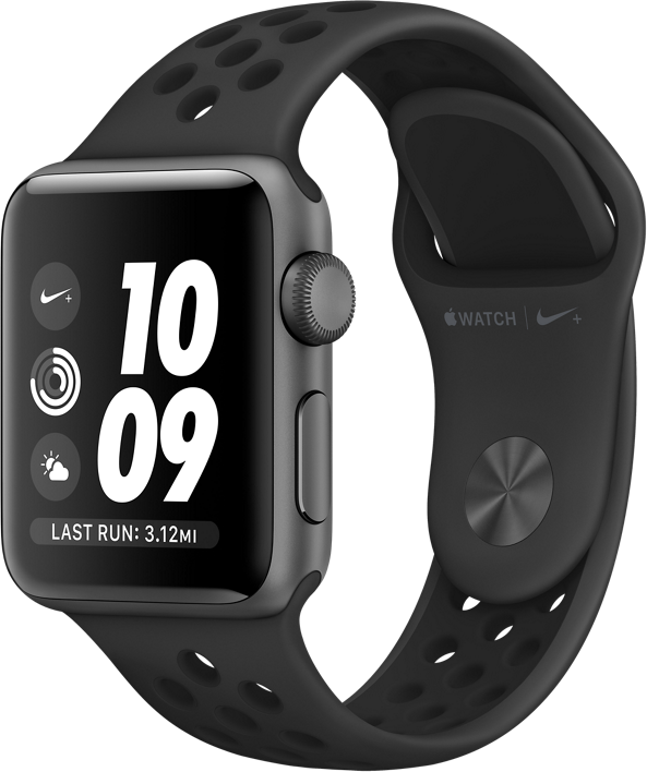 

Apple Watch Series 3 Nike+ 38mm Gps Space Gray Aluminum Case with Anthracite/Black Nike Sport Band (MQKY2, MTF12)