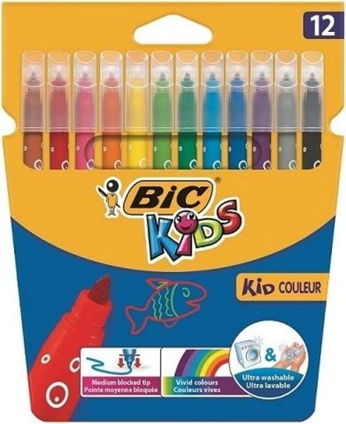 

Фломастеры Bic Kid Coleour 12 цветов 12 шт (3270220002727)