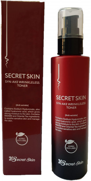 

Secret Skin Syn-Ake Wrinkleless Toner Тонер для лица с пептидами змеиного яда 150 ml