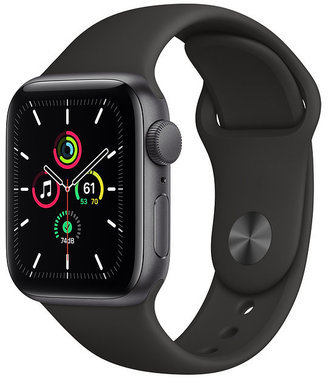 

Apple Watch Se 40mm Gps Space Gray Aluminum Case with Black Sport Band (MYDP2UL/A) Ua