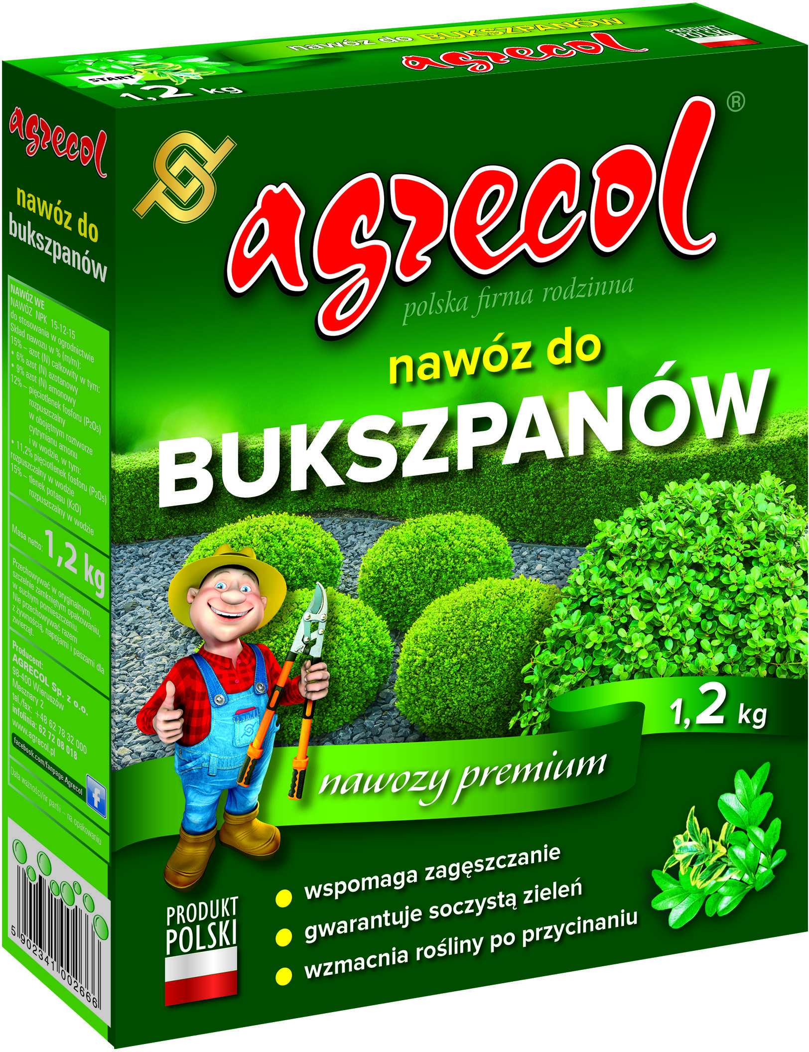 

Удобрение Agrecol для самшита, 1.2кг (266)