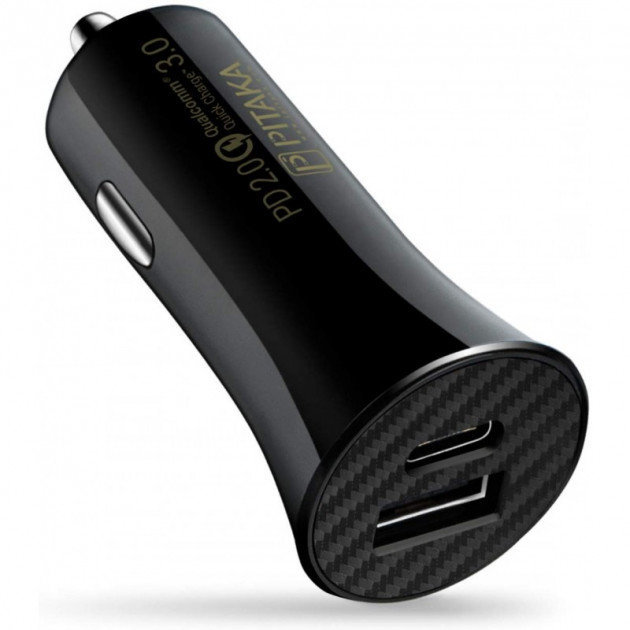 

Pitaka Usb Car Charger USB+USB-C 36W Black (CA2001)