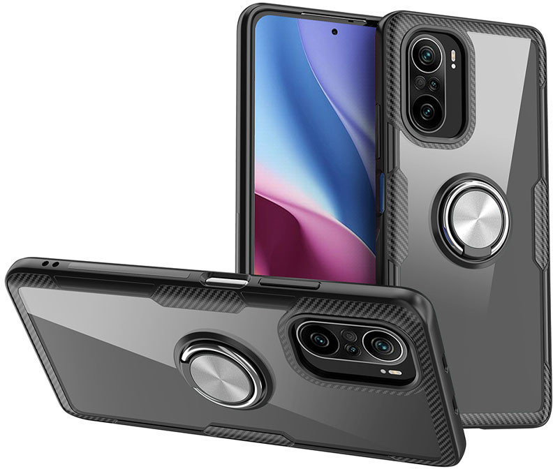 

Tpu Case Tpu Pc Deen CrystalRing Clear/Black for Xiaomi Redmi K40 / K40 Pro / K40 Pro+ / Poco F3 / Mi 11i