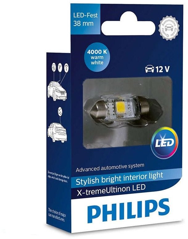 

Led лампа Philips Vision Led C5W 4000K 12V 128584000KX1 (1шт.)