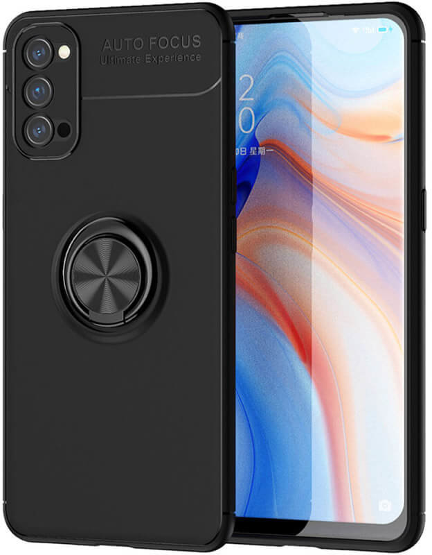 

Tpu Case Tpu Pc Deen ColorRing Magnetic Holder Black for Oppo Reno 4 Pro