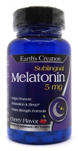 

Earths Creation Melatonin Sublingual 5 mg Мелатонин со вкусом вишни 60 таблеток