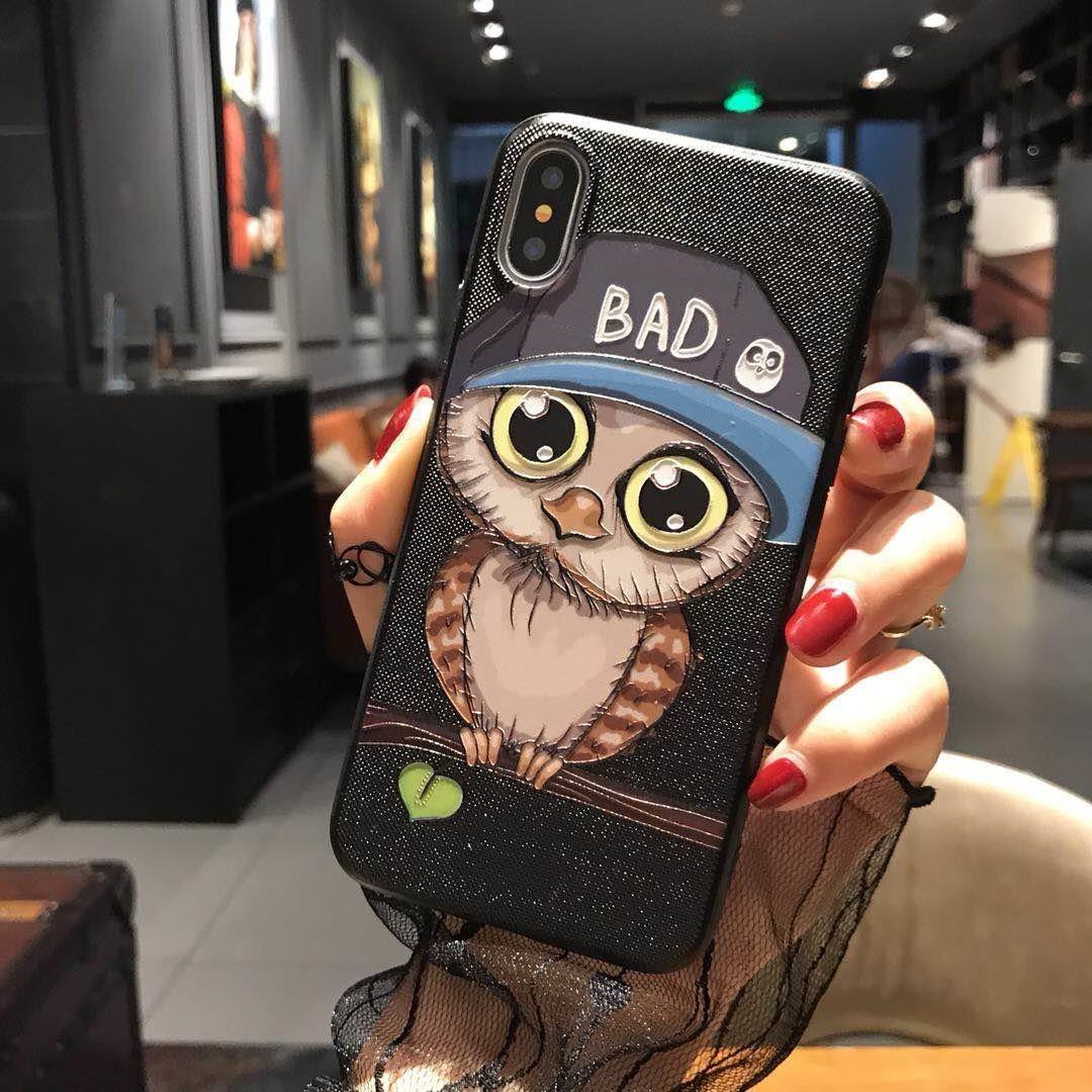 

Fashion Yct TPU+PC Embossing Boy Owl for iPhone X/iPhone Xs