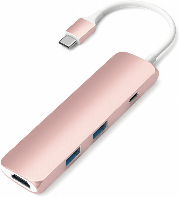 

Satechi Adapter USB-C to HDMI+USB-C+2xUSB3.0 Rose Gold (ST-CMAR)