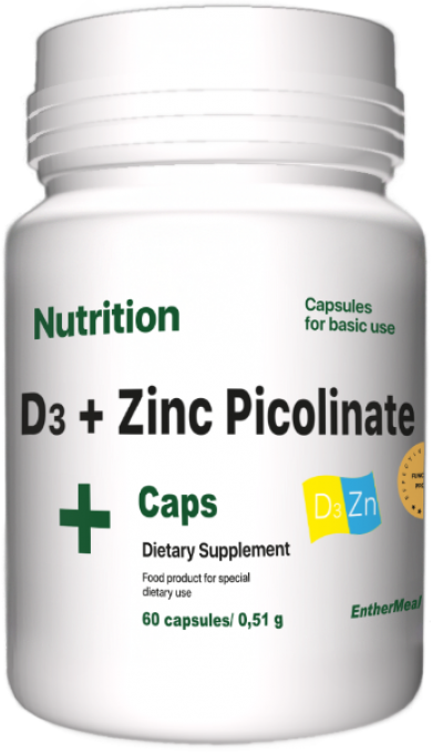 

EntherMeal D3 + Zinc Picolinate 60 Capsules