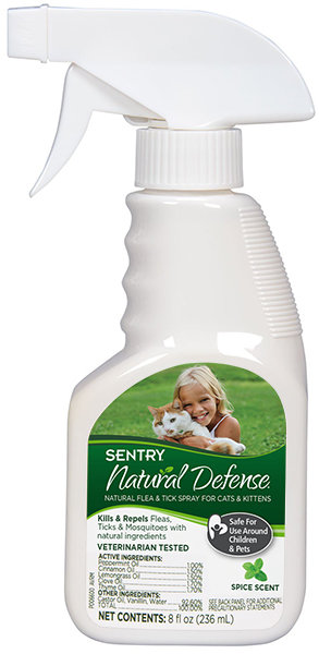 

Спрей Sentry Natural Defense от блох и клещей для кошек 236 мл