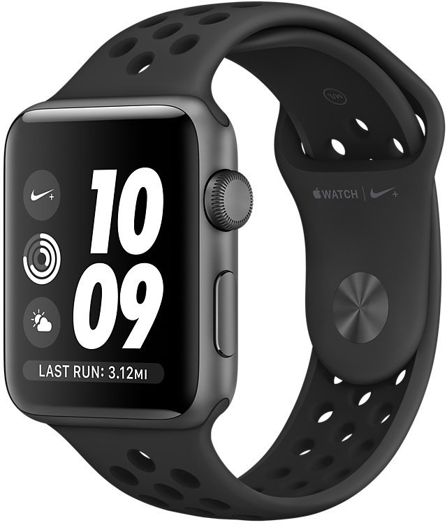 

Apple Watch Nike+ 38mm Space Gray Aluminum Case with Anthracite/Black Nike Sport Band (MQ162)