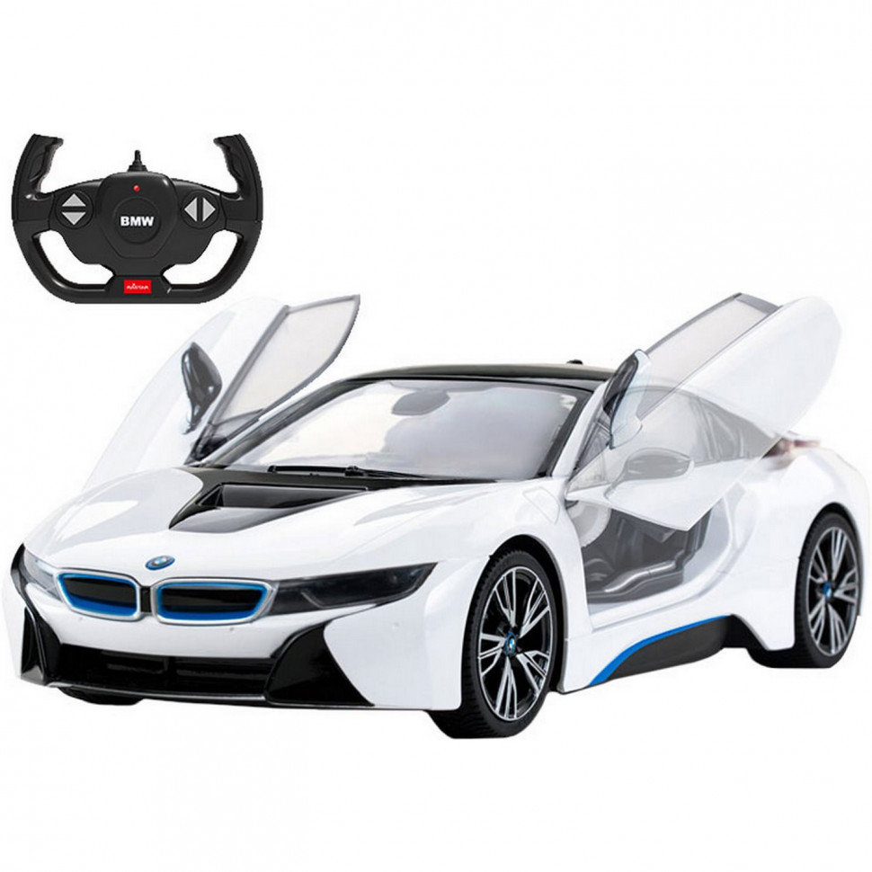 

Машинка на радиоуправлении Bmw i8 Rastar 71060 белая, 1:14