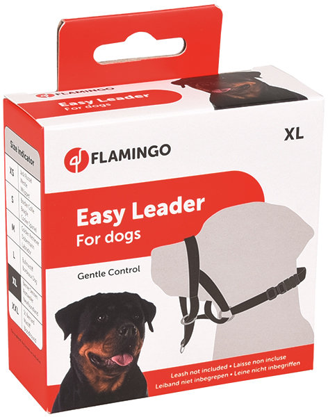 

Намордник для коррекции поведения собак Flamingo Easy leader Xl бернский зенненхунд ротвейлер ньюфаундленд черный