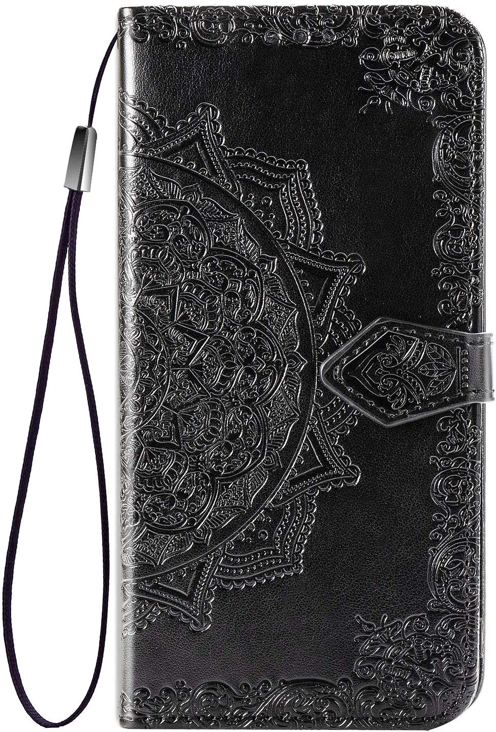 

Mobile Case Book Cover Art Leather Black for Realme C3