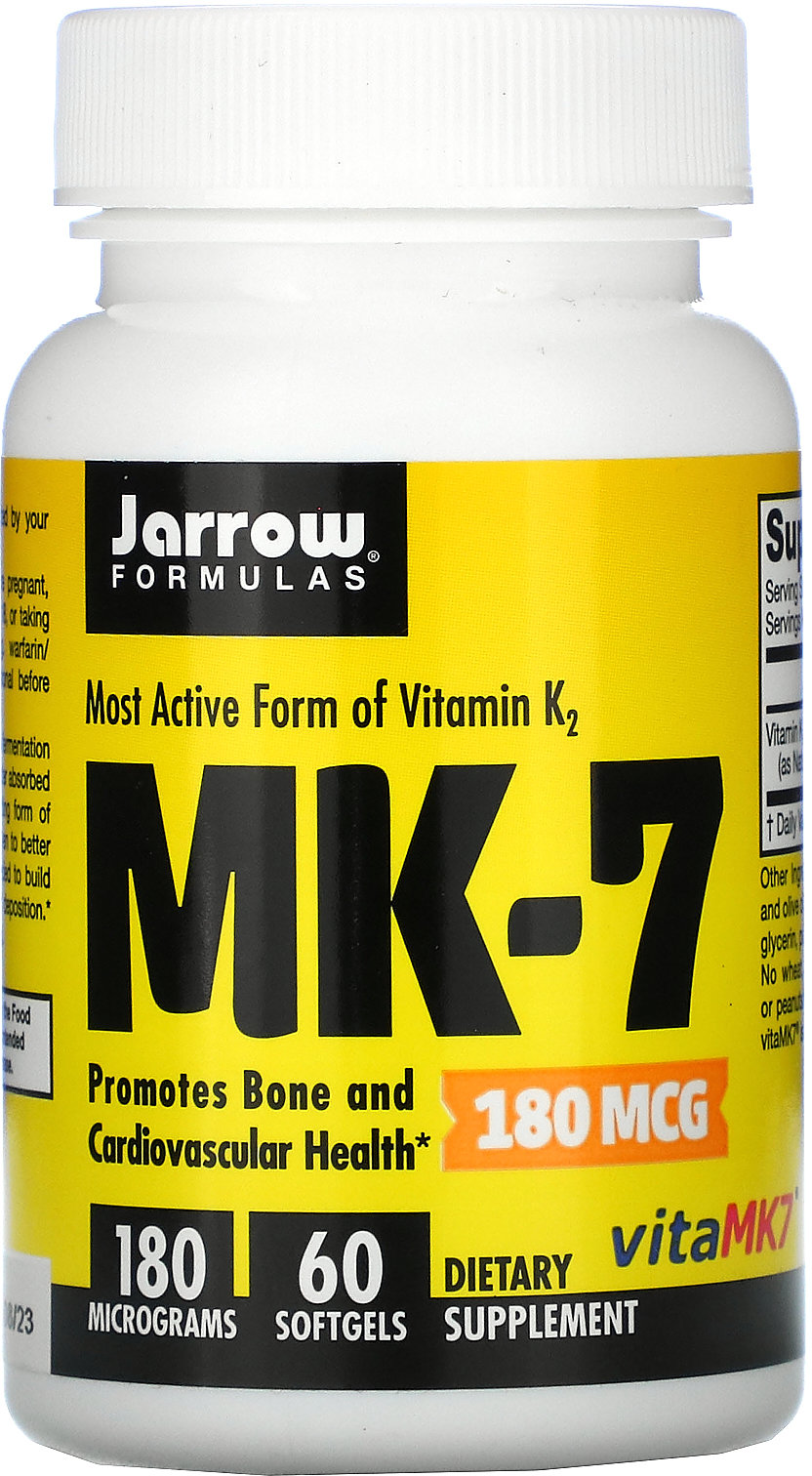 

Jarrow Formulas Most Active Form of Vitamin K2 180 mcg Витамин K2 активная форма MK-7 60 гелевых капсул