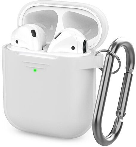 

Чехол для наушников AhaStyle Silicone Case with Belt Clear (AHA-01060-CLR) for Apple AirPods 2 2019