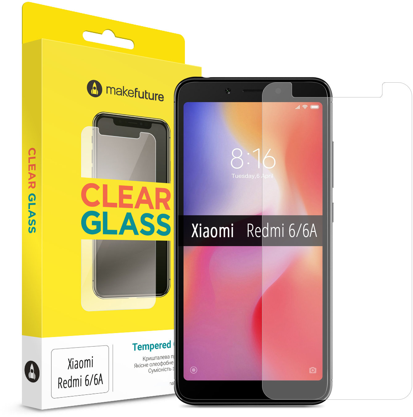 

MakeFuture Tempered Glass (MGC-XR6) for Xiaomi Redmi 6