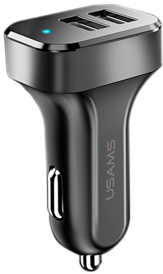 

Usams Usb Car Charger 2xUSB CC087 C13 2.1A Black (CC87TC01)