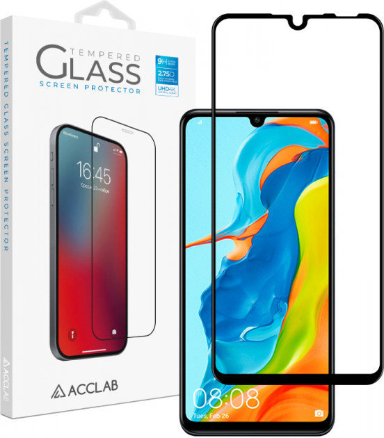 

Acclab Tempered Glass Full Glue Black for Huawei P30 Lite